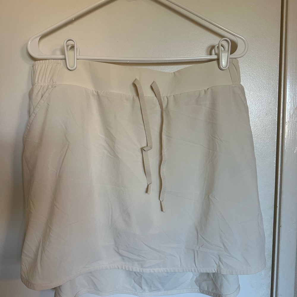 All in Motion Cream Skort with Drawstring